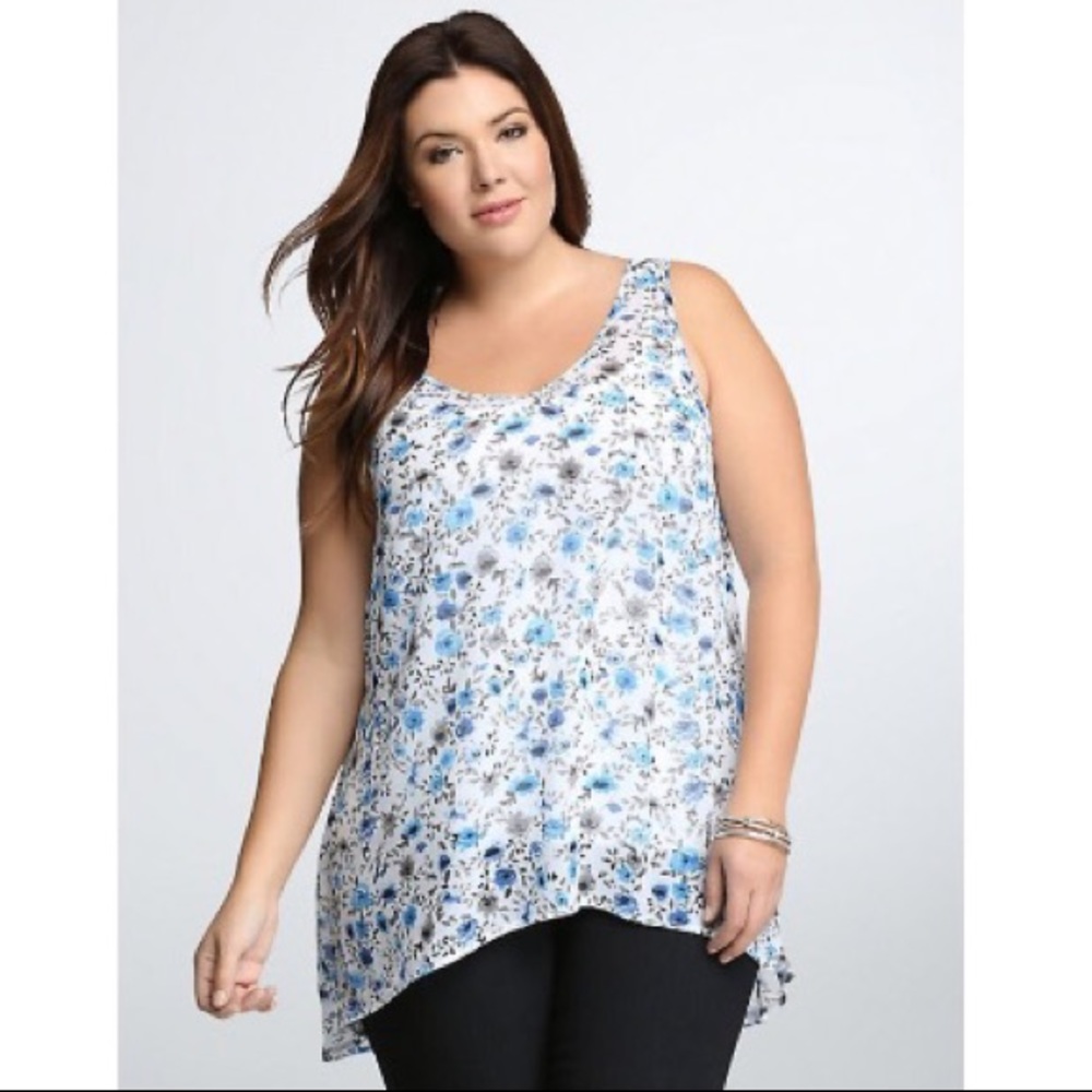 Strappy back floral tank